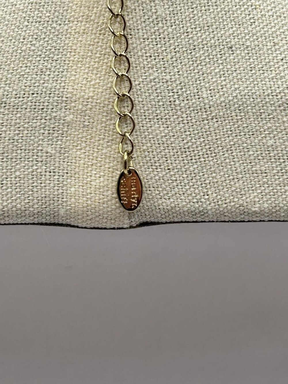 Marlyn Schiff Gold Tone Necklace Green Charcoal Rhinestones Statement Jewelry - Picture 10 of 16